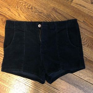 Forever 21 Black Velvet Shorts Size 28